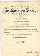 Nazi Document Signed By HITLER & BLOMBERG 1936 image 1