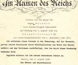 Nazi Document Signed By HITLER & BLOMBERG 1936 image 2