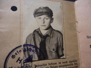 HITLER YOUTH MEMBER ID CARD 13 Yr OLD BOY-RARE image 2