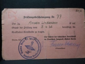 HITLER YOUTH LEADER ID CARD LOT image 2