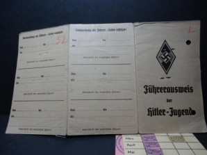 HITLER YOUTH LEADER ID CARD LOT image 7