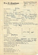 GERMAN RACE AND SETTELEMENT OFFICE QUESTIONNAIRE image 1