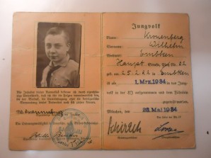 Hitler Youth ID Card 12 yr Old Boy image 2