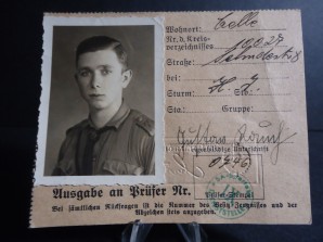 HITLER YOUTH SA SPORT BADGE ID CARD image 1