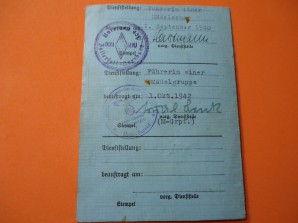 HITLER YOUTH BDM LEADER ID CARD 23 YEAR OLD image 2