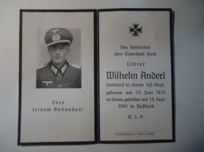 German Death Card/Officer 1941 image 1