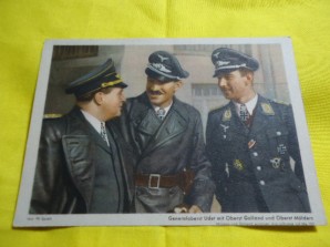 Luftwaffe Ace,s Color Photo Card-Rare image 1