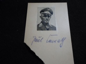 Hermann Goring Panzer Div. Commander Autograph image 1