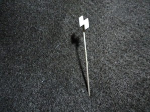 German Youth Silver Rune Stick Pin & ID Card image 1