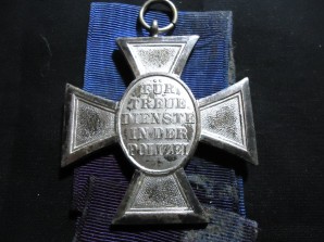 GERMAN POLICE 18 YEAR LONG SERVICE CROSS-Cased image 3