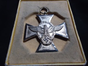 GERMAN POLICE 18 YEAR LONG SERVICE CROSS-Cased image 5