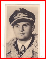 Signature Joachim Helbig Luftwaffe Ace on Photo image 1