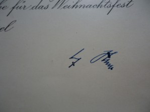 ADOLF HITLER SIGNED CHRISTMAS CARD 1944 image 5