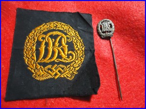 DRL SPORT BADGE CLOTH AND STICK PIN image 1