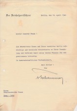 HANS VON TSCHAMMER UND OSTEN LETTER image 1