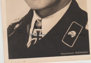 PANZER CAPT.Fritz Fessmann Autograph image 2