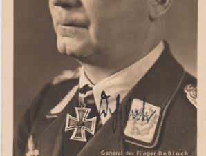 LUFTWAFFE GENERAL Otto Deßloch Autograph image 2