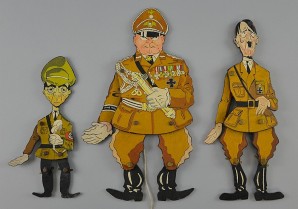 HITLER, GOERING, GOEBBELS WOOD PUPPETS image 1