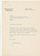 REICHSLEITER KARL FIEHLER SIGNED LETTER image 1