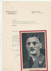 REICHSLEITER KARL FIEHLER SIGNED LETTER image 3