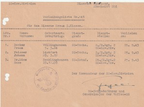 SS HERMANN FEGELEIN SIGNED DOCUMENT image 1