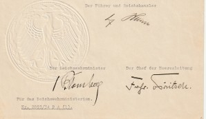 ADOLF HITLER-BLOMBERG, FRITSCH DOCUMENT image 2