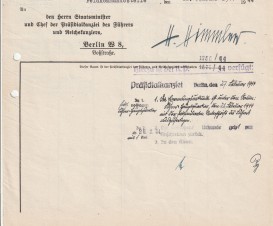 SS HIMMLER SIGNED DOCUMENT 4PGS. image 2