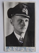 ERICH TOPP SIGNED PHOTO WITH MESSAGE 1943 image 1