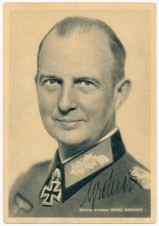 GENERAL/LEUT HEINZ GREINER AUTOGRAPH image 1