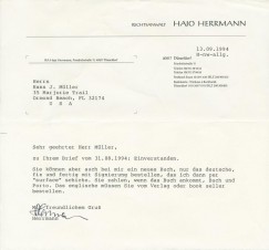 HAJO HERRMANN SIGNED PAPER,S LOT-3 image 2