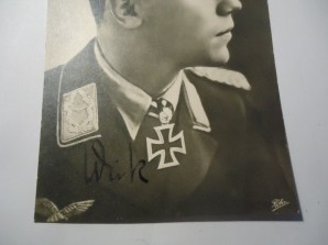 LUFTWAFFE MAJOR HELMUT WICK AUTOGRAPH image 2