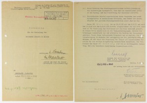 REICHSFURHER SS HIMMLER SIGNED DOCUMENTS image 1