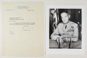 GENERAL MARK CLARK TWO AUTOGRAPHS image 1