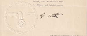 ADOLF HITLER & VON BRAUCHITSCH SIGNED LETTER image 3