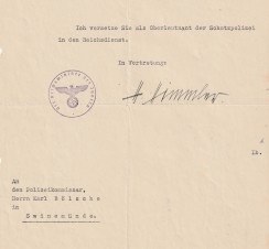 REICHSFUHRER SS HIMMLER SIGNED LETTER image 3