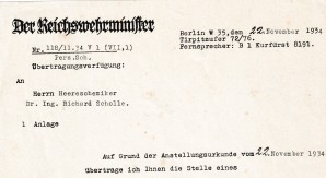 WERNER VON BLOMBERG LETTER 1934 image 3