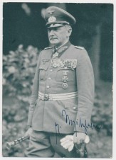 GENERAL ERWIN VON WITZLEBEN SIGNED PHOTO-RARE image 1