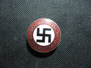 NSDAP MEMBER BADGE, BUTTON HOLE TYPE M1/72-ZIMMERMANN image 1