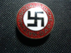 NSDAP MEMBER BADGE, BUTTON HOLE TYPE M1/72-ZIMMERMANN image 2