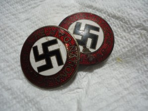 NSDAP MEMBER PINS M1/100 AND EARLY RZM MARKED 6 image 2