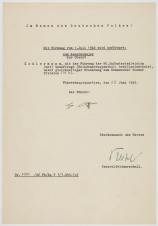 HITLER AND GEN/FM WILHELM KEITEL SIGNED DOCUMENT image 1