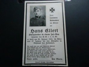 WW2 German Death Card Jan. 1942 image 1