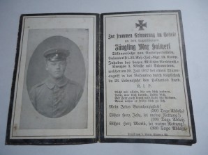 WW1 German Death Card Head-Shot 1917 image 1