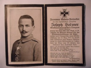 German Death Card 1917 Flanders image 1