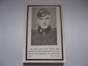 German Death Card SS Police Div. 18 YRS old image 1