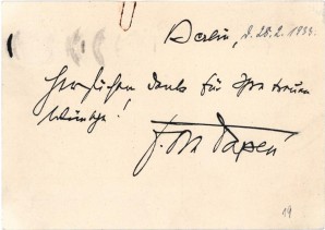 FRANZ VON PAPEN Signed Postcard 1933 image 1