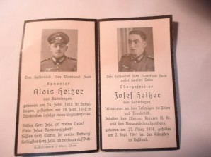 German Death Card BROTHERS Dunkirk & Russia image 1