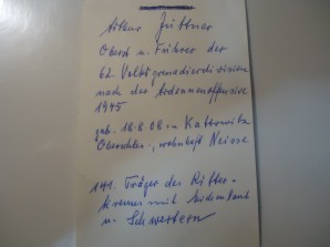 Autograph of General Arthur Juttner image 2