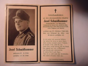 German Death Card Belgrad 1944 image 1