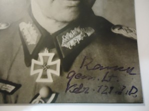 Autograph of General Werner Ranck  War Criminal image 2